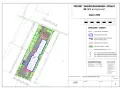 Plan zagospodarowania działki NR 8/1 z zaznaczonym parkingiem, drogami, zabudową i zielenią. Skala 1:500.