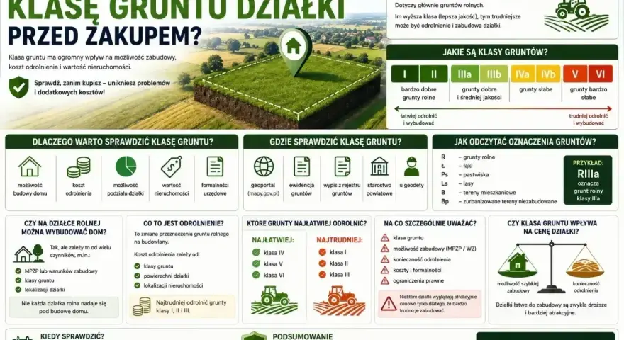 Klasyfikacja gruntów budowlanych: sprawdź klasę gruntu przed zakupem, by uniknąć problemów i kosztów. Dowiedz się, jak odczytać oznaczenia i co wpływa na wartość działki.